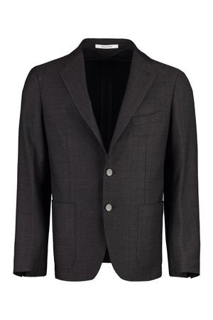 Single-breasted virgin wool jacket-0